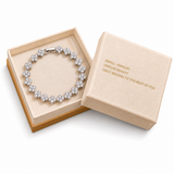 Silver and White Four-Leaf Clover Zircon Bracelet - Gold-Tone Alloy Lucky Charm Wristband with Full Crystal Pave, 22cm Elegant Fashion Jewellery for Women In Australia - Darrahopens