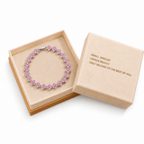 Silver and Pink Four-Leaf Clover Zircon Bracelet - Gold-Tone Alloy Lucky Charm Wristband with Full Crystal Pave, 22cm Elegant Fashion Jewellery for Women In Australia - Darrahopens