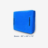 208*160*38cm Blue Heavy Duty PE Mattress Bag for Moving and Storage - Waterproof Mattress Cover with Reinforced Handles and Double Zipper, Dustproof Protection for Relocation