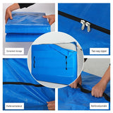 208*160*38cm Blue Heavy Duty PE Mattress Bag for Moving and Storage - Waterproof Mattress Cover with Reinforced Handles and Double Zipper, Dustproof Protection for Relocation