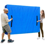 208*160*38cm Blue Heavy Duty PE Mattress Bag for Moving and Storage - Waterproof Mattress Cover with Reinforced Handles and Double Zipper, Dustproof Protection for Relocation