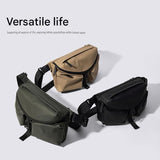 Black Ultra-Light Men's Crossbody Bag - PU Water-Resistant Sling Bag with Multi-Compartment Storage, Adjustable Strap, and Secure Zipper Closure for Commuting, Cycling, and Urban Travel In Australia - Darrahopens