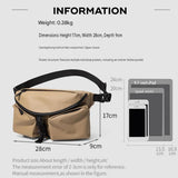 Black Ultra-Light Men's Crossbody Bag - PU Water-Resistant Sling Bag with Multi-Compartment Storage, Adjustable Strap, and Secure Zipper Closure for Commuting, Cycling, and Urban Travel