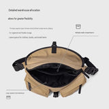 Green Ultra-Light Men's Crossbody Bag - PU Water-Resistant Sling Bag with Multi-Compartment Storage, Adjustable Strap, and Secure Zipper Closure for Commuting, Cycling, and Urban Travel
