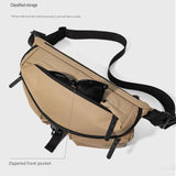 Green Ultra-Light Men's Crossbody Bag - PU Water-Resistant Sling Bag with Multi-Compartment Storage, Adjustable Strap, and Secure Zipper Closure for Commuting, Cycling, and Urban Travel