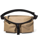 Khaki Ultra-Light Men's Crossbody Bag - PU Water-Resistant Sling Bag with Multi-Compartment Storage, Adjustable Strap, and Secure Zipper Closure for Commuting, Cycling, and Urban Travel In Australia - Darrahopens