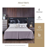 Blue 152x203x38cm Elastic Bed Skirt - Thickened Polyester Fitted Valance with Double-Layer High-Stretch Band, Wrinkle-Resistant Drop