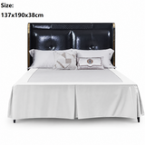 White 137x190x38cm Elastic Bed Skirt - Thickened Polyester Fitted Valance with Double-Layer High-Stretch Band, Wrinkle-Resistant Drop In Australia - Darrahopens