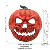 2-pack Scary Pumpkin Mask - PU Foam Pumpkin Head Costume Prop, DIY Halloween Party Decoration for Carnival, Fancy Dress, Birthdays and Festive Displays