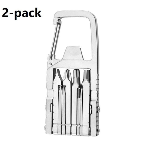 2-pack 13-in-1 Stainless Steel Multi Function Tool - SIM Card Ejector, Phone Stand, Screwdriver and Camera Tripod Accessory for Photography and Everyday Repairs In Australia - Darrahopens