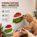 2-pack Pet Lick Mat - Food Grade Silicone Christmas Sweater Slow Feeder with Multi Suction Non Slip Base, Interactive Calming Enrichment for Dogs and Cats
