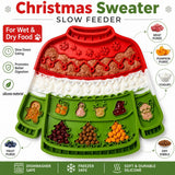 3-pack Pet Lick Mat - Food Grade Silicone Christmas Sweater Slow Feeder with Multi Suction Non Slip Base, Interactive Calming Enrichment for Dogs and Cats In Australia - Darrahopens