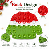 3-pack Pet Lick Mat - Food Grade Silicone Christmas Sweater Slow Feeder with Multi Suction Non Slip Base, Interactive Calming Enrichment for Dogs and Cats