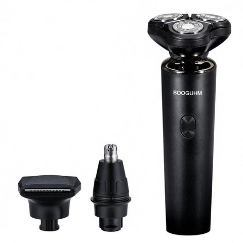 3-in-1 Electric Shaver for Men -  USB Rechargeable, 8D Floating Heads, Travel Lock, Nose & Sideburn Trimmer, Portable Grooming Kit In Australia - Darrahopens