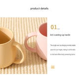 4 pack （Black and White and Green and Blue）Macaron Ceramic Mug 480ml - Large Belly Coffee Cup, Underglaze Colour, Non Slip Base, Ergonomic Handle, Microwave and Dishwasher Safe, Home Office Breakfast Drinkware