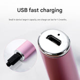 Black Rechargeable Electric Eyebrow Trimmer - USB Charging, Stainless Steel Rounded Blade, Detachable Washable Head, 4mm/6mm Comb Guides, Portable Facial Hair Remover for Women