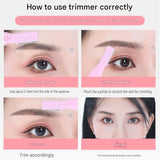 Black Rechargeable Electric Eyebrow Trimmer - USB Charging, Stainless Steel Rounded Blade, Detachable Washable Head, 4mm/6mm Comb Guides, Portable Facial Hair Remover for Women
