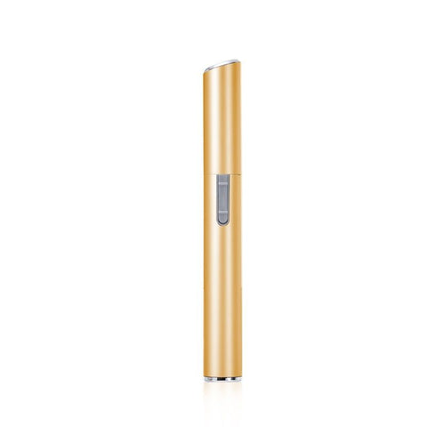 Golden Rechargeable Electric Eyebrow Trimmer - USB Charging, Stainless Steel Rounded Blade, Detachable Washable Head, 4mm/6mm Comb Guides, Portable Facial Hair Remover for Women In Australia - Darrahopens