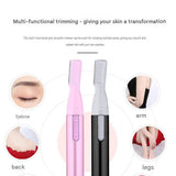Golden Rechargeable Electric Eyebrow Trimmer - USB Charging, Stainless Steel Rounded Blade, Detachable Washable Head, 4mm/6mm Comb Guides, Portable Facial Hair Remover for Women