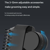 3-in-1 Electric Body Groomer for Men - IPX5 Waterproof, USB-C Rechargeable, Adjustable 3-12mm Comb, Skin-Safe Rounded Blade, Travel Lock, Wet Dry Use