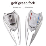 5 piece Golf Accessories Gift Set - Metal Divot Tool with Magnetic Ball Marker, Spirit Level Hat Clip, Anti-Fly Magnetic Tee and Adjustable Crystal Tee - Course Essentials Kit for Golfers