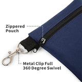 Grey Golf Ball Pouch with Zipper and Metal Clip - Durable Nylon Storage Bag for Balls, Tees and Divot Tools - Portable Waist Accessory Organizer for Golfers