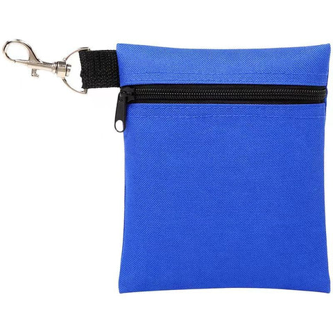 Blue Golf Ball Pouch with Zipper and Metal Clip - Durable Nylon Storage Bag for Balls, Tees and Divot Tools - Portable Waist Accessory Organizer for Golfers In Australia - Darrahopens