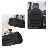 Green Roll-Up Tool Organizer Bag - 1200D Oxford Fabric Waterproof Hardware Storage with Detachable Pockets and Car Seat Hanging Straps - Portable Electrician and Carpenter Work Kit
