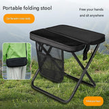 Green Portable foldable stool with a crossbody strap - High Carbon Steel Frame and Oxford Fabric Outdoor Camping Chair with Mesh Storage Pocket - Lightweight Travel Seat for Hiking Fishing and Festivals In Australia - Darrahopens