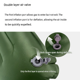 Black Single Outdoor Foot Pump Inflatable Sleeping Pad （190 x 60 x 5 cm ）- 40D Nylon Camping Air Mattress with Built-in Pillow and Double Valve - Portable Moisture Proof Mat for Hiking Backpacking