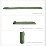 Black Single Outdoor Foot Pump Inflatable Sleeping Pad （190 x 60 x 5 cm ）- 40D Nylon Camping Air Mattress with Built-in Pillow and Double Valve - Portable Moisture Proof Mat for Hiking Backpacking