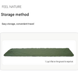 Double Outdoor Foot Pump Inflatable Sleeping Pad （190 x 120 x 5 cm）- 40D Nylon Camping Air Mattress with Built-in Pillow and Double Valve - Portable Moisture Proof Mat for Hiking Backpacking