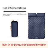 Double Outdoor Foot Pump Inflatable Sleeping Pad （190 x 120 x 5 cm）- 40D Nylon Camping Air Mattress with Built-in Pillow and Double Valve - Portable Moisture Proof Mat for Hiking Backpacking In Australia - Darrahopens