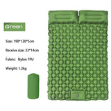 Double Outdoor Foot Pump Inflatable Sleeping Pad （190 x 120 x 5 cm）- 40D Nylon Camping Air Mattress with Built-in Pillow and Double Valve - Portable Moisture Proof Mat for Hiking Backpacking In Australia - Darrahopens