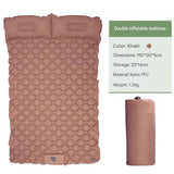 Double Outdoor Foot Pump Inflatable Sleeping Pad （190 x 120 x 5 cm）- 40D Nylon Camping Air Mattress with Built-in Pillow and Double Valve - Portable Moisture Proof Mat for Hiking Backpacking In Australia - Darrahopens