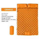 Double Outdoor Foot Pump Inflatable Sleeping Pad （190 x 120 x 5 cm）- 40D Nylon Camping Air Mattress with Built-in Pillow and Double Valve - Portable Moisture Proof Mat for Hiking Backpacking In Australia - Darrahopens
