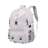 Grey Large Capacity Travel Backpack - Waterproof Polyester Hiking Rucksack with Shoe Compartment and USB Port - Unisex Outdoor Luggage Bag for Camping Trekking and Weekend Trips In Australia - Darrahopens