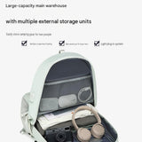 Grey Large Capacity Travel Backpack - Waterproof Polyester Hiking Rucksack with Shoe Compartment and USB Port - Unisex Outdoor Luggage Bag for Camping Trekking and Weekend Trips