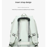 Grey Large Capacity Travel Backpack - Waterproof Polyester Hiking Rucksack with Shoe Compartment and USB Port - Unisex Outdoor Luggage Bag for Camping Trekking and Weekend Trips