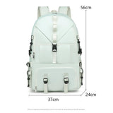 Grey Large Capacity Travel Backpack - Waterproof Polyester Hiking Rucksack with Shoe Compartment and USB Port - Unisex Outdoor Luggage Bag for Camping Trekking and Weekend Trips