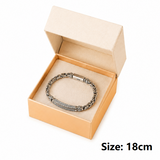 18cm Vintage-Style Men's Chain Bracelet - Silver-plated copper bracelet with Geometric Pattern Bar and Secure Clasp - Trendy Statement Jewelry for Daily Wear, Gifts & Special Occasions In Australia - Darrahopens
