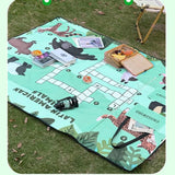 Pink 2-in-1 Oxford Picnic Blanket and Shoulder Bag（150*100cm） -  Foldable Outdoor Mat with Storage Pockets, Lightweight Camping Ground Sheet for Beach Park Festival