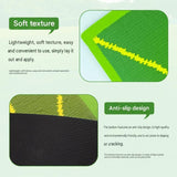 Yellow trajectory line and printed "OK"Golf Swing Training Mat- Sequin Track Detection - Portable Plastic and Rubber Practice Pad for Indoor and Outdoor Use, Anti-Slip Base 24.4x38.4cm