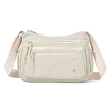 Beige Lightweight Nylon Crossbody Bag for Women - Multi-Compartment Shoulder Purse with Adjustable Strap 260g Travel Friendly Commuter Tote for Daily Use In Australia - Darrahopens