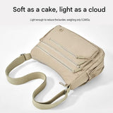 Green Lightweight Nylon Crossbody Bag for Women - Multi-Compartment Shoulder Purse with Adjustable Strap 260g Travel Friendly Commuter Tote for Daily Use
