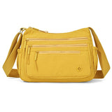 Yellow Lightweight Nylon Crossbody Bag for Women - Multi-Compartment Shoulder Purse with Adjustable Strap 260g Travel Friendly Commuter Tote for Daily Use In Australia - Darrahopens