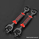 8-in-1 Multi-Function Socket Wrench Black 6-tooth 8-21mm- Chrome Vanadium Steel, Non-Slip Grip Handle, Compact 25cm Repair Tool for Automotive and Home Maintenance