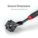 8-in-1 Multi-Function Socket Wrench Black 6-tooth 8-21mm- Chrome Vanadium Steel, Non-Slip Grip Handle, Compact 25cm Repair Tool for Automotive and Home Maintenance