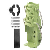 Green Universal Motorcycle Bike Cup Holder - Self-Adaptive Rotating Water Bottle Cage, No-Drill Handlebar Mount for Scooter E-Bike, Shockproof Secure Grip,Maximum fits water cups up to 85mm