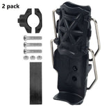 2 pack Black Universal Motorcycle Bike Cup Holder - Self-Adaptive Rotating Water Bottle Cage, No-Drill Handlebar Mount for Scooter E-Bike, Shockproof Secure Grip,Maximum fits water cups up to 85mm